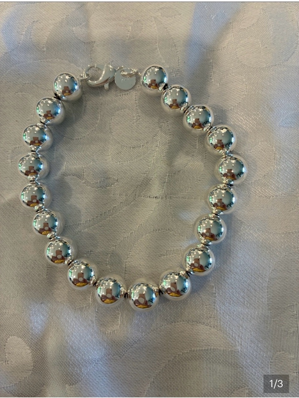 925 Sterling Silver Bead Bracelet